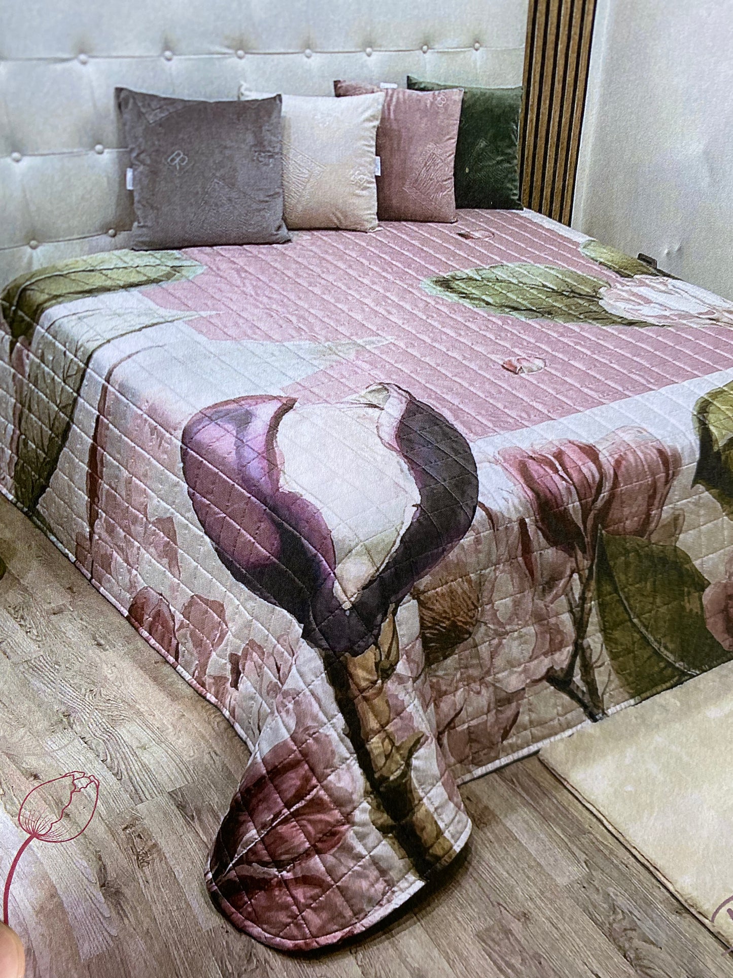 Coordinato letto magnolia cipria